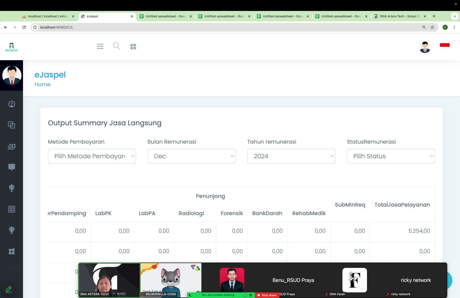 Pembangunan Digitalisasi Remunerasi Rsud Praya Lombok Tengah