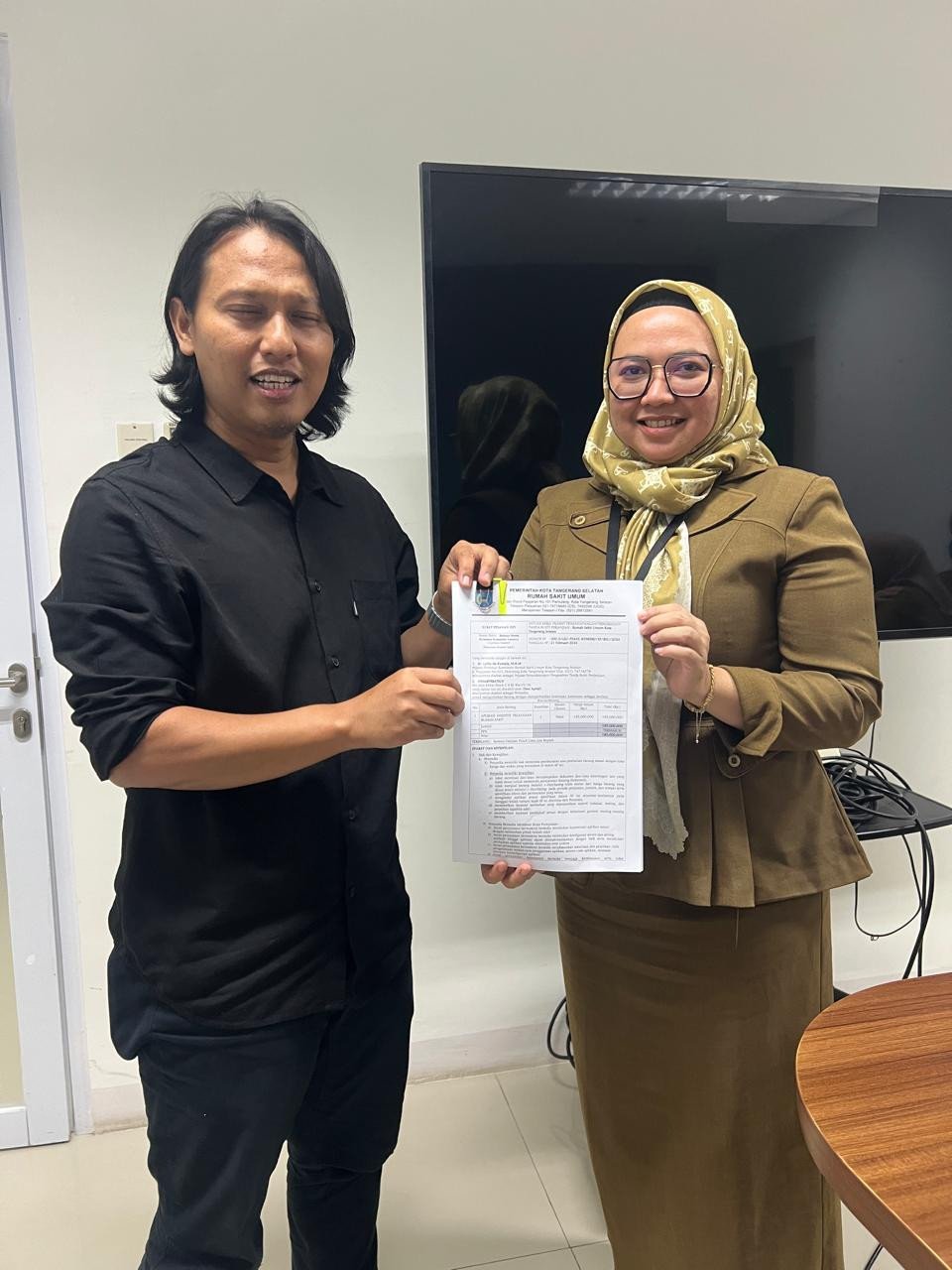 >Penandatangan SPK Pembangunan e-Insentif RSU Tangerang Selatan